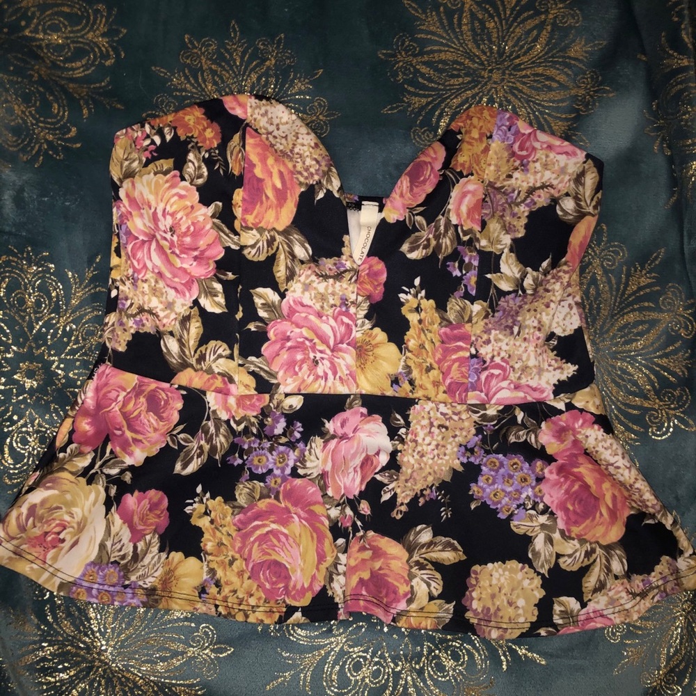 Peplum tube top